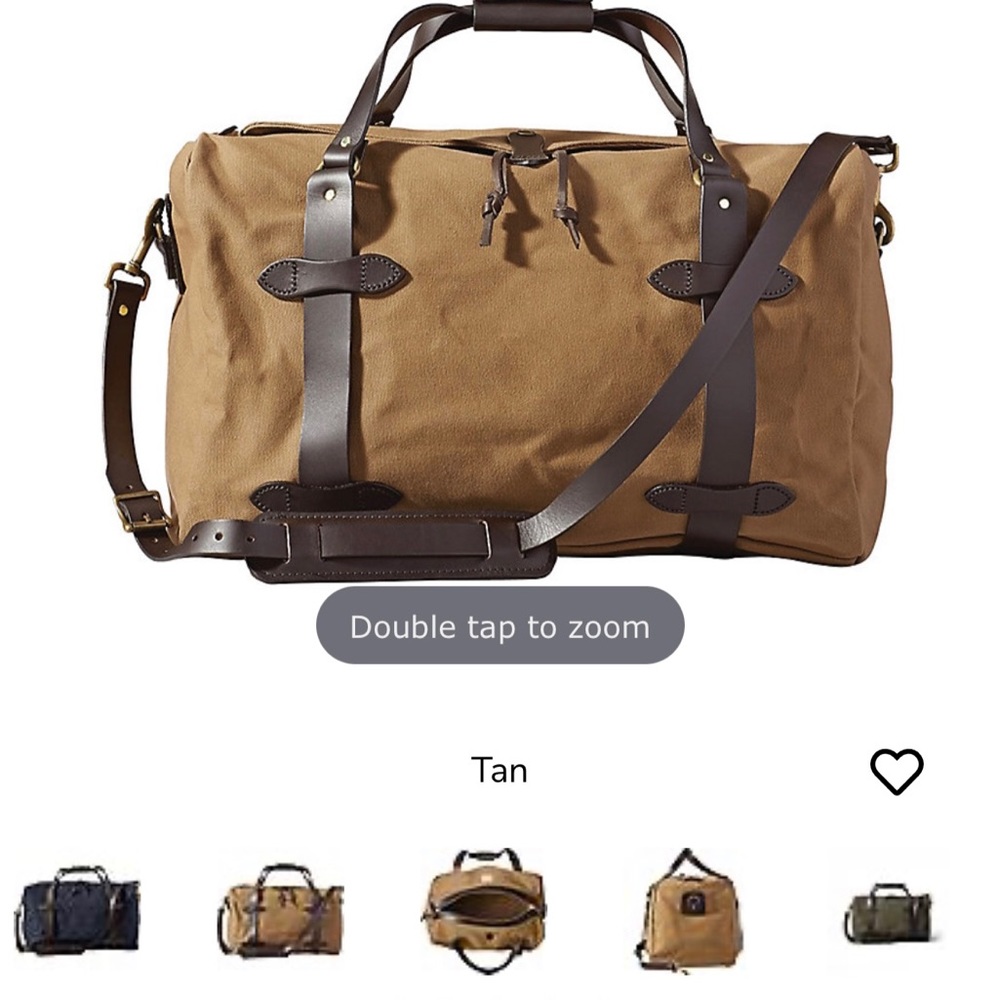 FILSON small twill duffle bag in tan